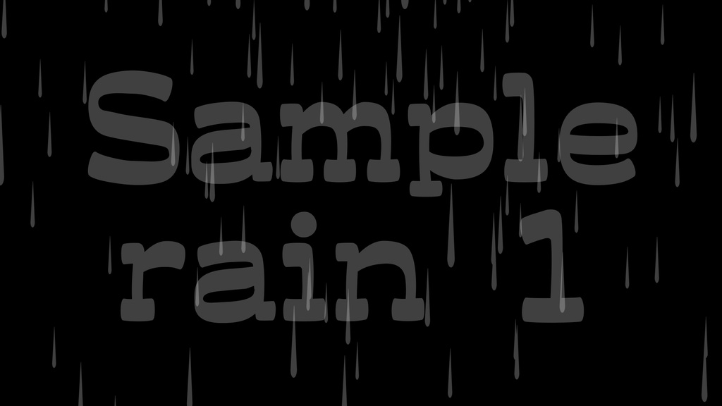 【雨2】動く素材・透過素材・ループ素材・動画途中・エンディング・OBSで使える