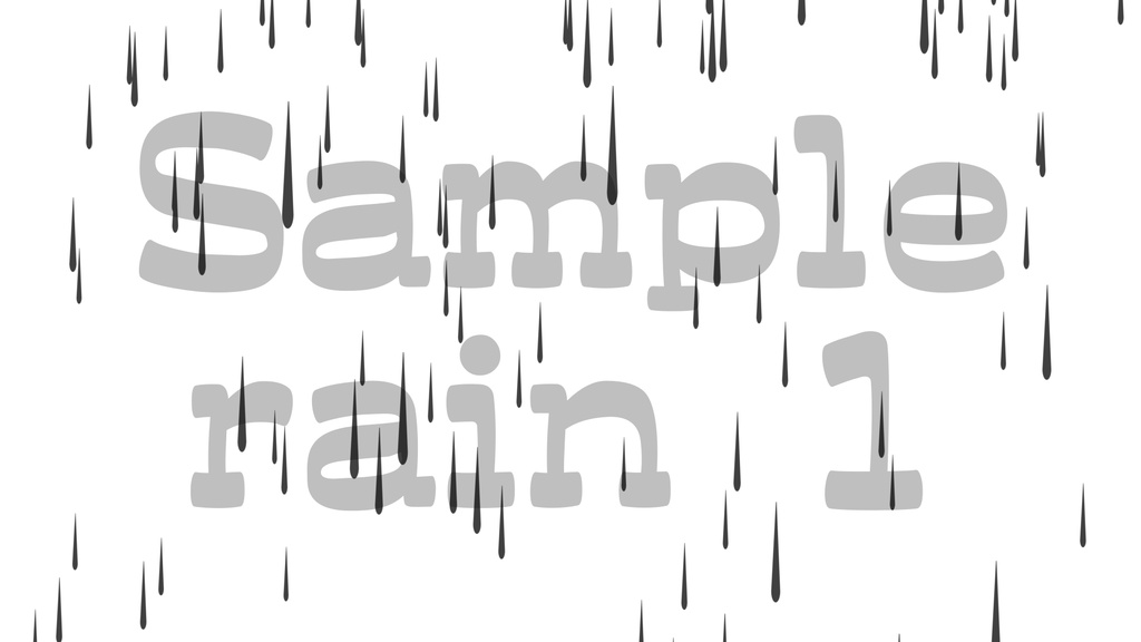 【雨2】動く素材・透過素材・ループ素材・動画途中・エンディング・OBSで使える