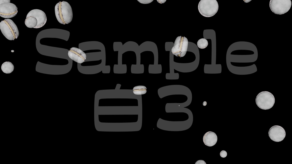 【マカロン】8色・3種類展開・動く素材・透過素材・ループ素材・動画途中・エンディング・OBSで使える