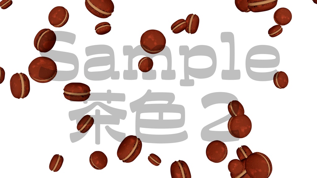 【マカロン】8色・3種類展開・動く素材・透過素材・ループ素材・動画途中・エンディング・OBSで使える