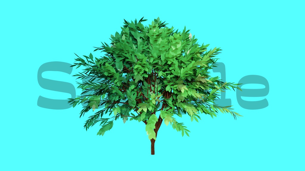 【風で揺れる木】動く素材・透過素材・ループ素材・動画途中・エンディング・OBSで使える