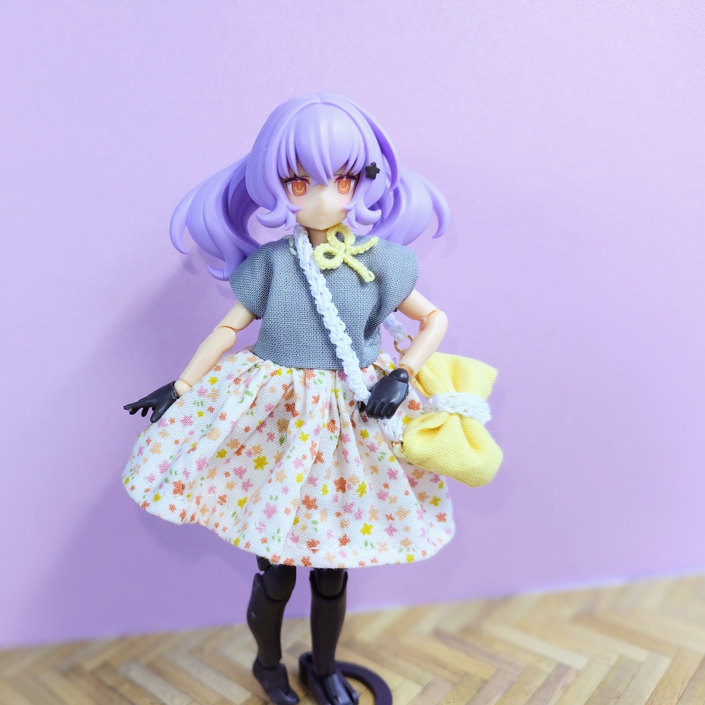 プニモフ用、Tシャツ&ミニスカート風ワンピース