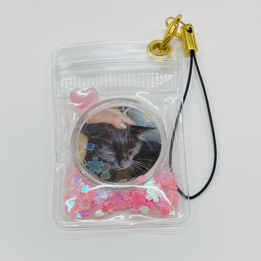 【桜】シャカシャカキーホルダー ミニ【うちの子オーダーメイド】