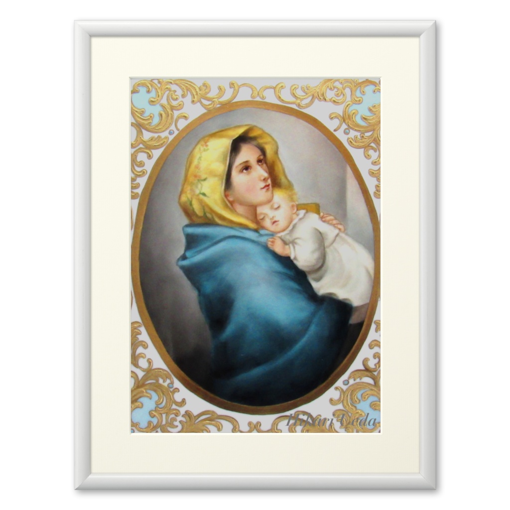 プラトー美術館所蔵 聖母子像 (直筆模写) - 美術品・アンティーク 