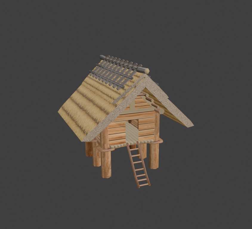 【3Dアセット】古代日本の建築・道具 22種 ~竪穴住居や高床式倉庫、石包丁や土器まで~
