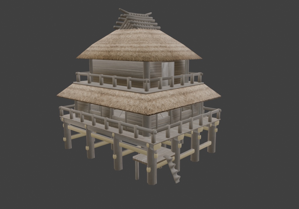 【3Dアセット】古代日本の建築・道具 22種 ~竪穴住居や高床式倉庫、石包丁や土器まで~