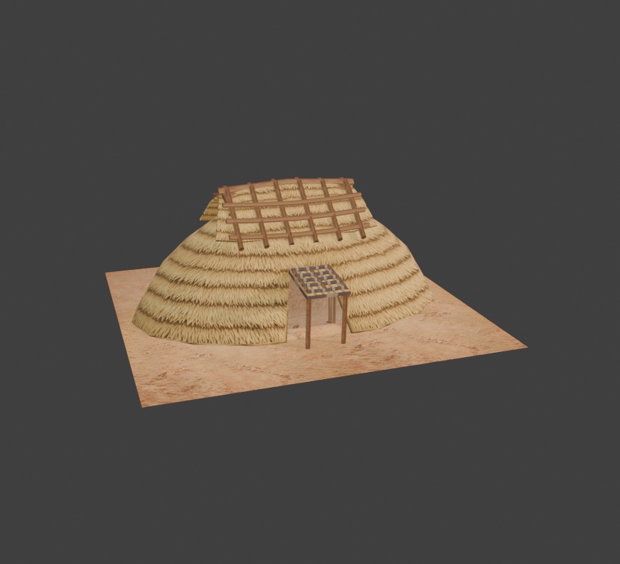 【3Dアセット】古代日本の建築・道具 22種 ~竪穴住居や高床式倉庫、石包丁や土器まで~