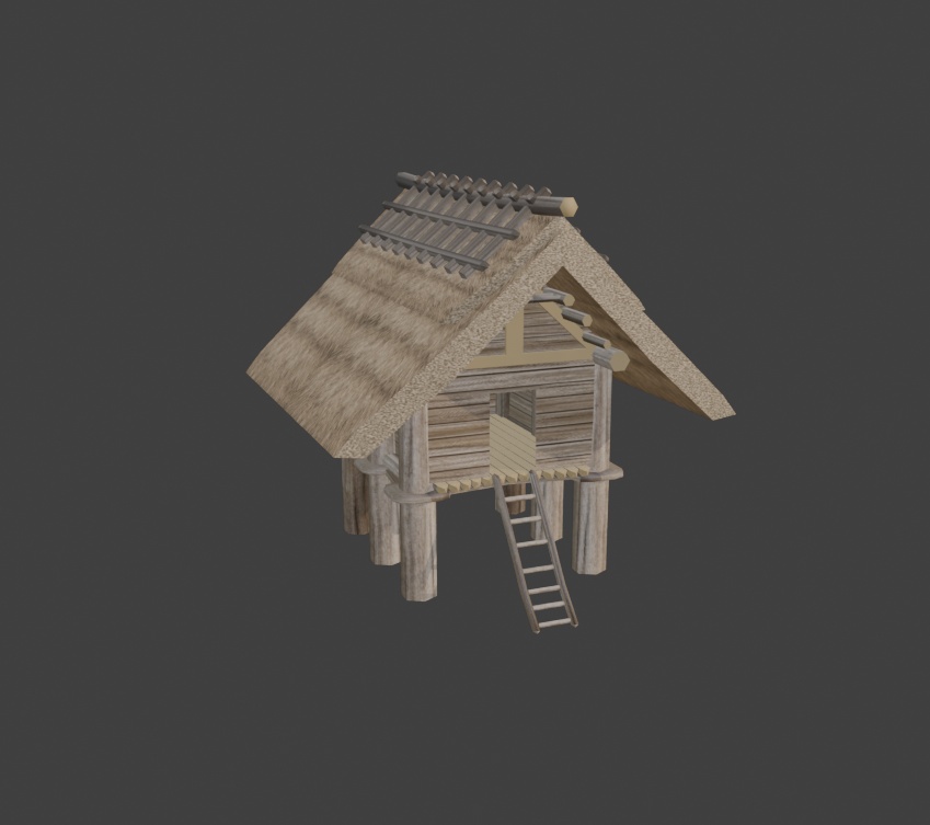 【3Dアセット】古代日本の建築・道具 22種 ~竪穴住居や高床式倉庫、石包丁や土器まで~