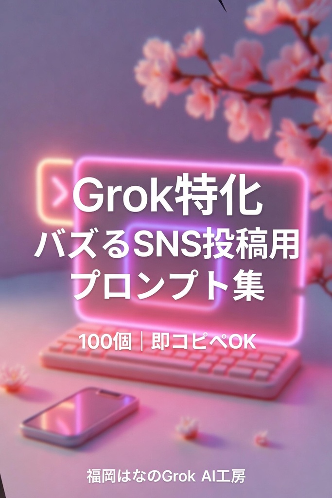 【Grok特化】バズるSNS投稿用プロンプト集100個｜即コピペOK