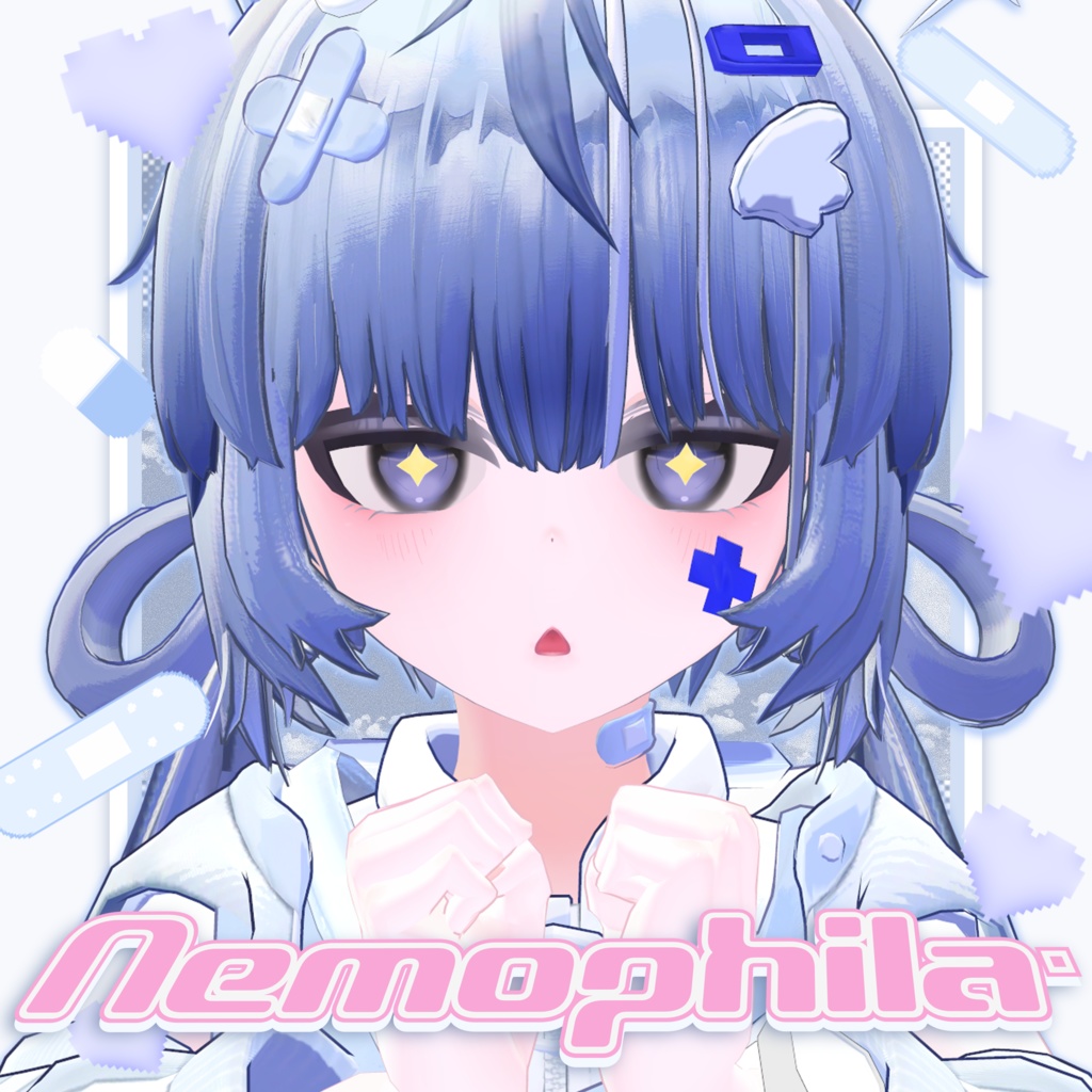 オリジナル3Dモデル】ネモフィラ Nemophila - 聖フローライト学院電脳