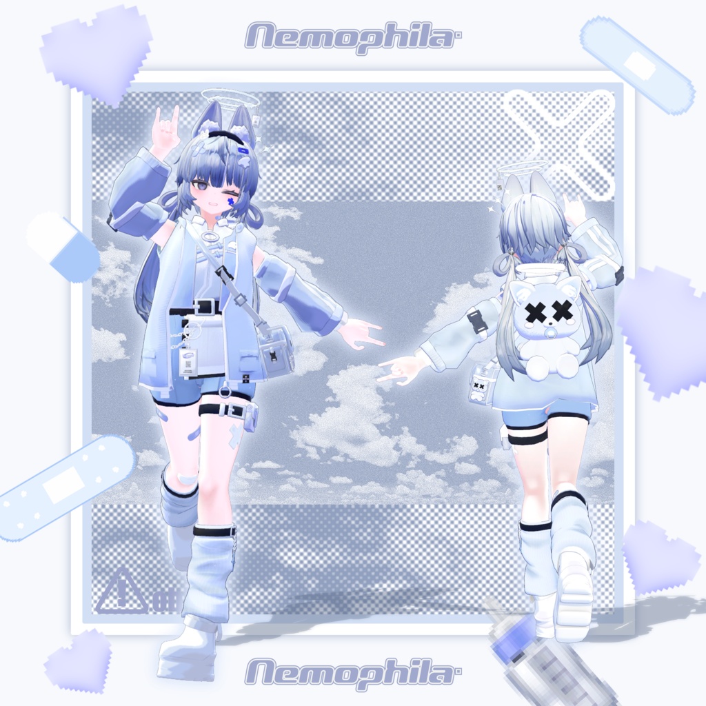 【オリジナル3Dモデル】ネモフィラ Nemophila