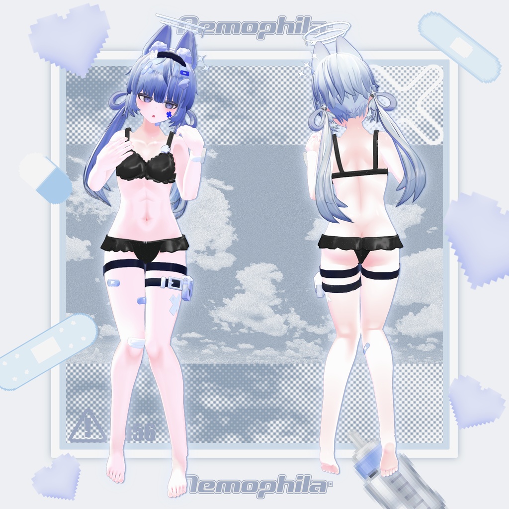 【オリジナル3Dモデル】ネモフィラ Nemophila