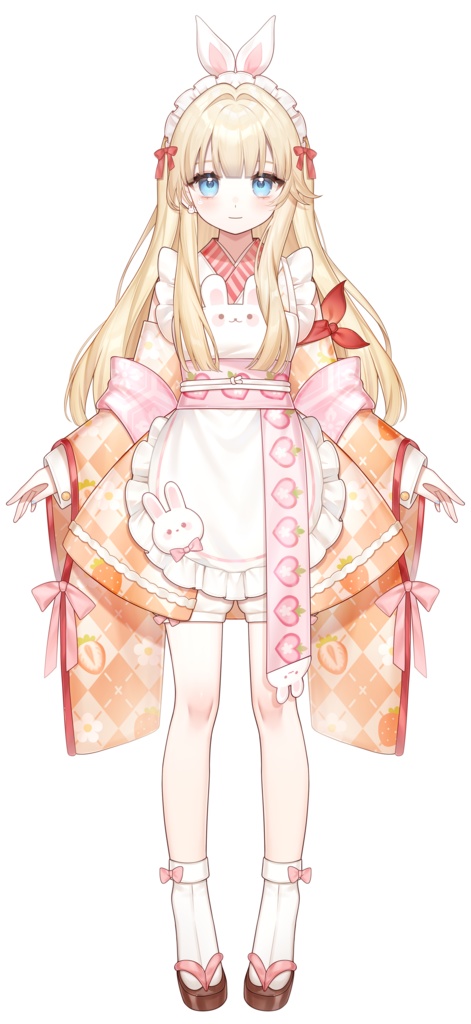 【限定1点live2dモデル/ rigged model】大正スイーツうさぎメイド