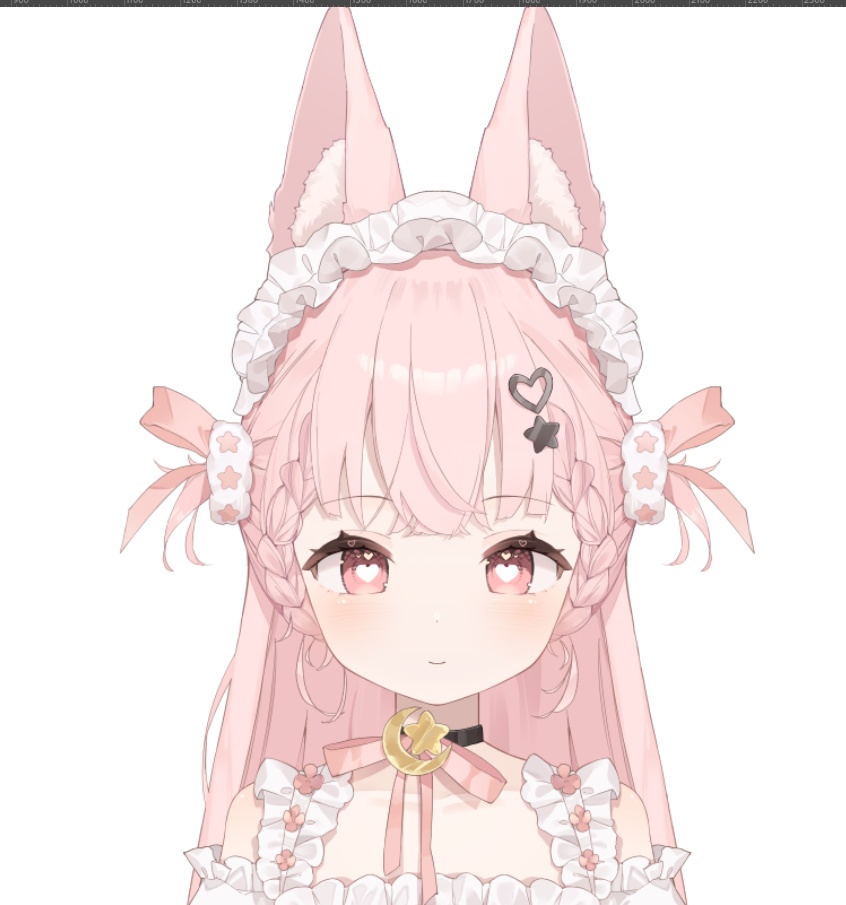 【Live2Dパーツ分け済みPSD】pink hair maid【限定1点】