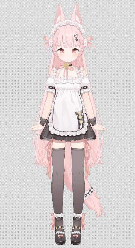 【Live2Dパーツ分け済みPSD】pink hair maid【限定1点】