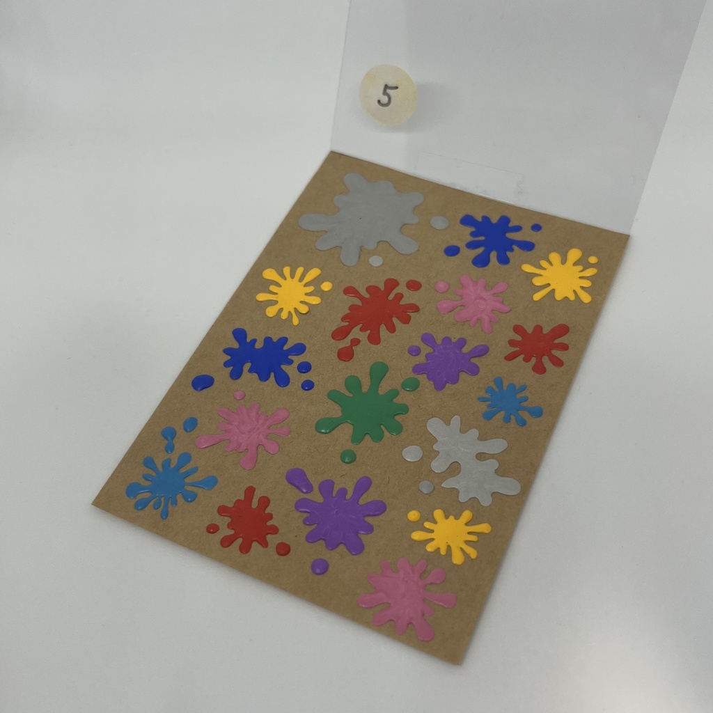 貼れる、はがせる、インクだまりシール