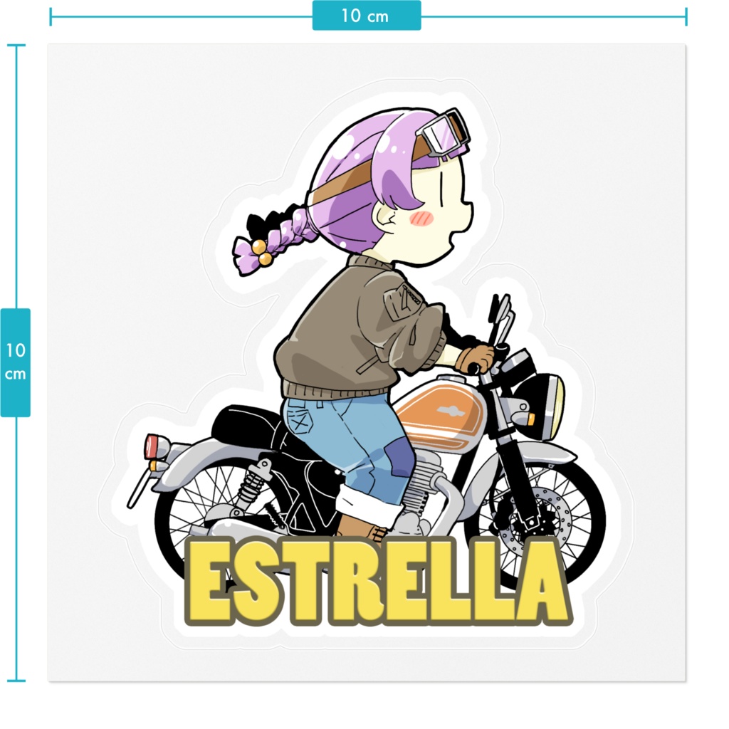 バイクの女の子(単気筒クラシック)