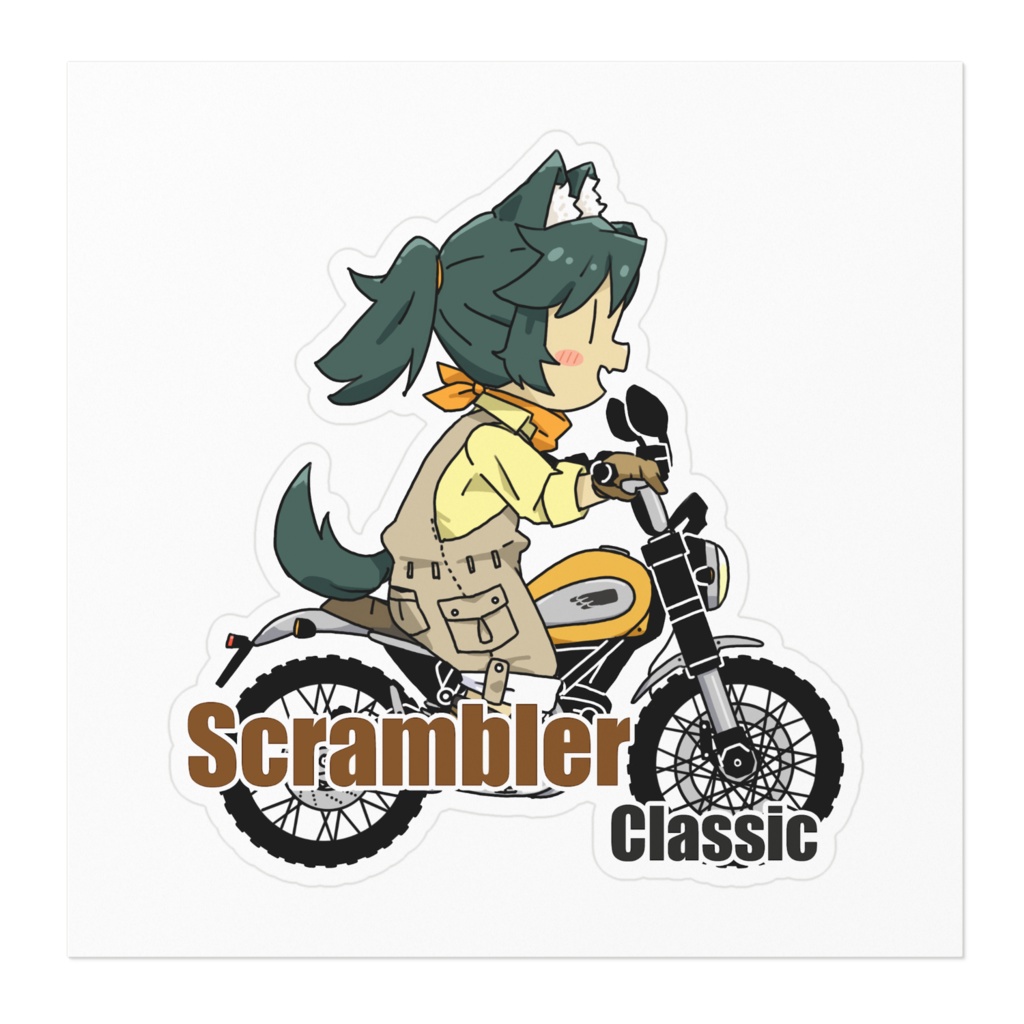 バイクの女の子(L型二気筒ネイキッド)