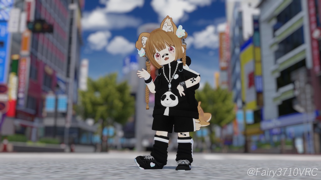 【18アバター対応】Twin♡Ring♡Tail 【VRChat想定】