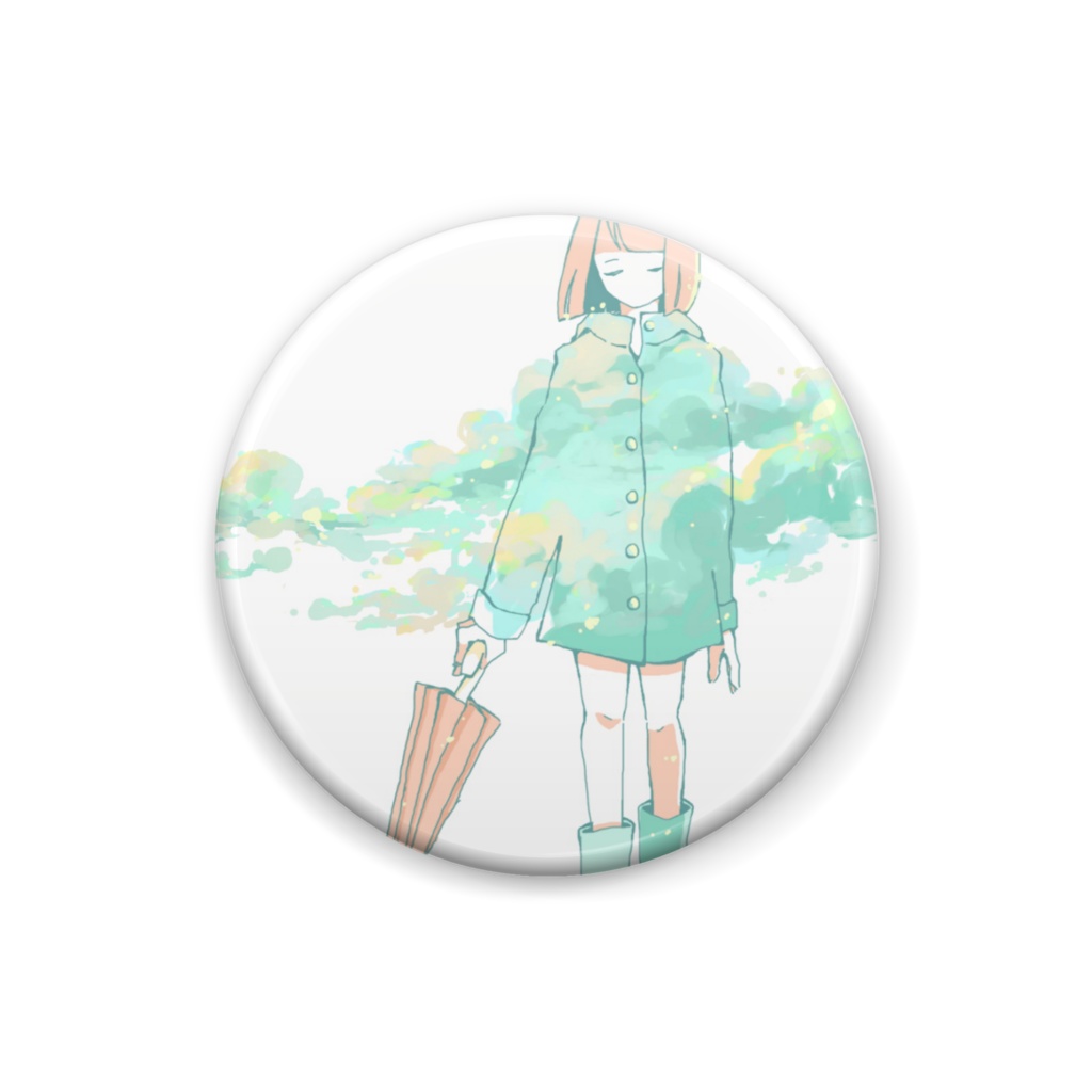雨あがり缶バッジ