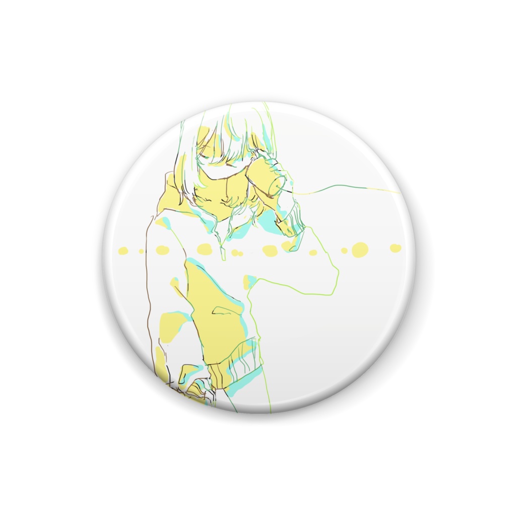 糸でんわ缶バッジ