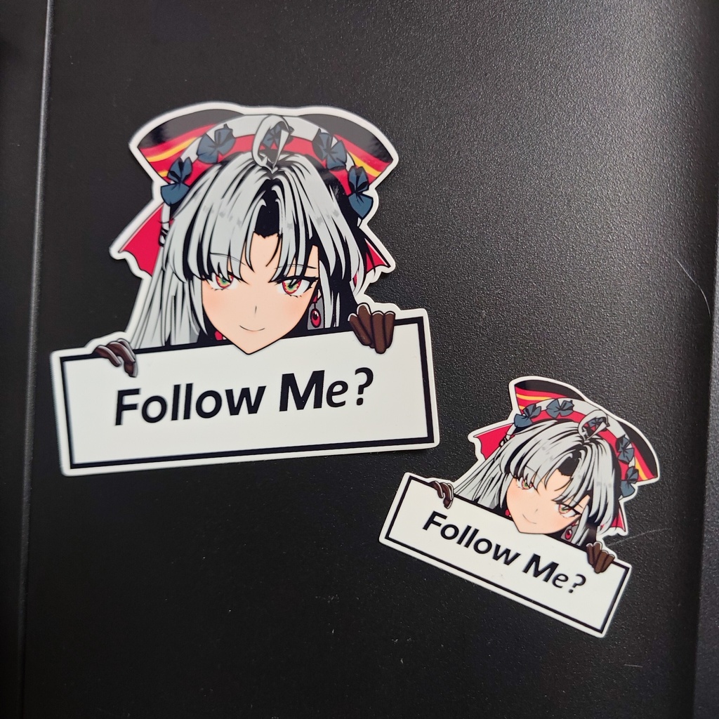 Sticker Follow Me? Red