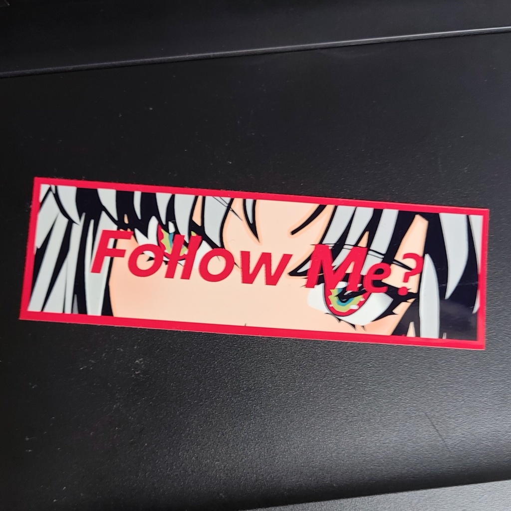 Sticker Follow Me? Red