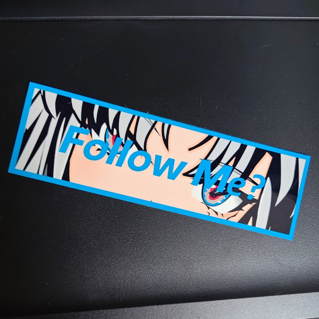 Sticker Follow Me? Blue