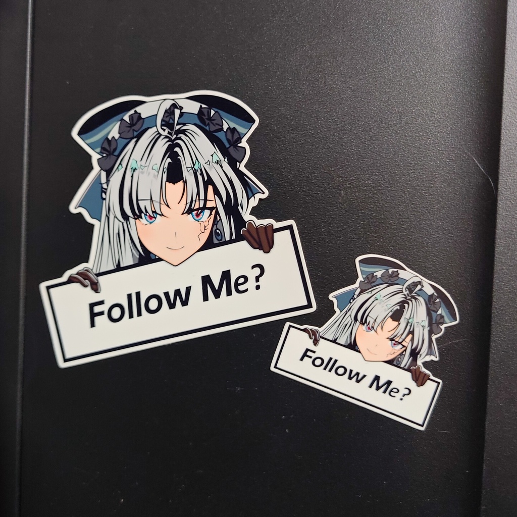 Sticker Follow Me? Blue