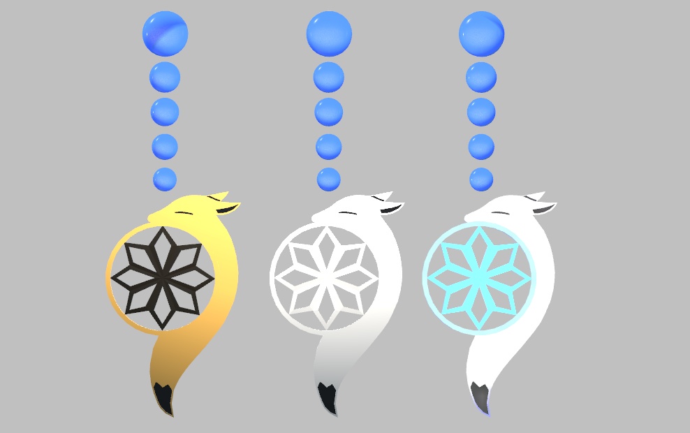 [無料]狐のアクセサリー【VRChat想定】
