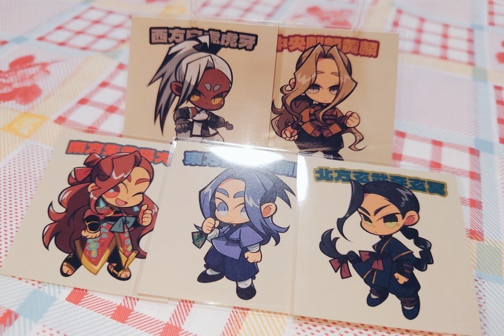 東方神秘列伝-五行異聞伝-シール 第0弾 全5種