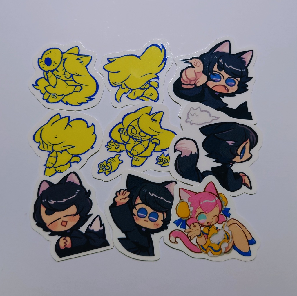 【匿名配送】ちいさめダイカットシールセット4種