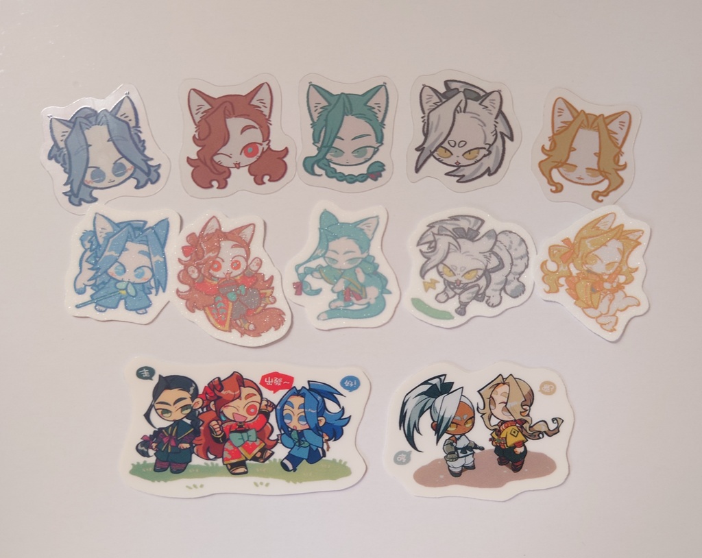 【匿名配送】ちいさめダイカットシールセット4種