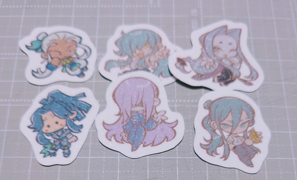 【匿名配送】ちいさめダイカットシールセット4種