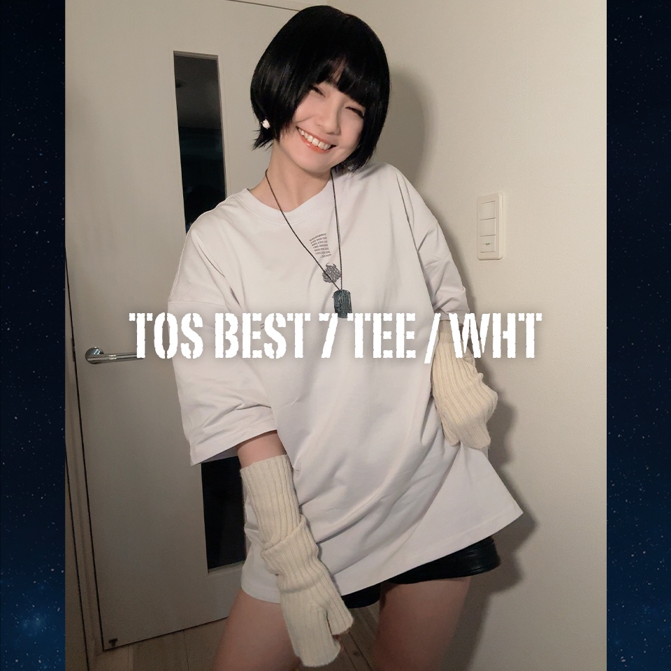 TOS BEST 7 TEE / WHT