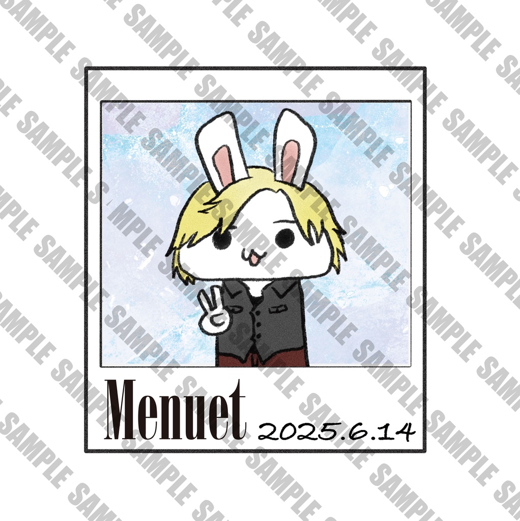 【Menuet】うさぎステッカーA