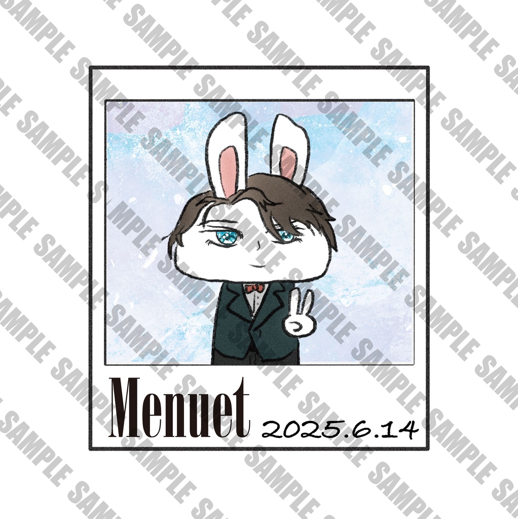 【Menuet】うさぎステッカーB