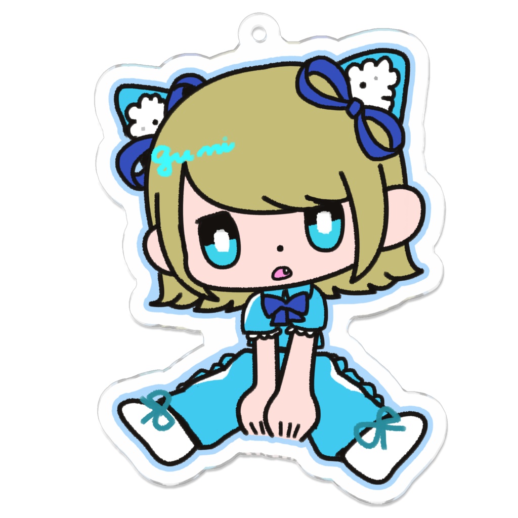 アクキー_水色のあの子