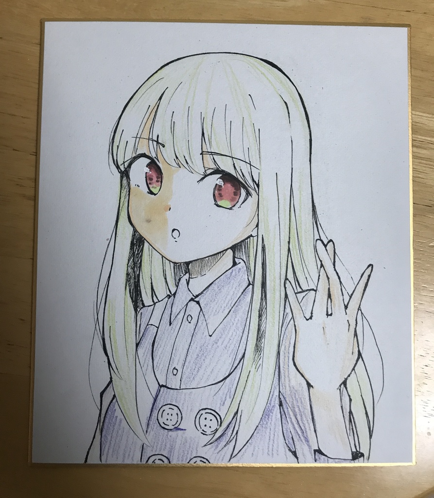 イラスト色紙(中)