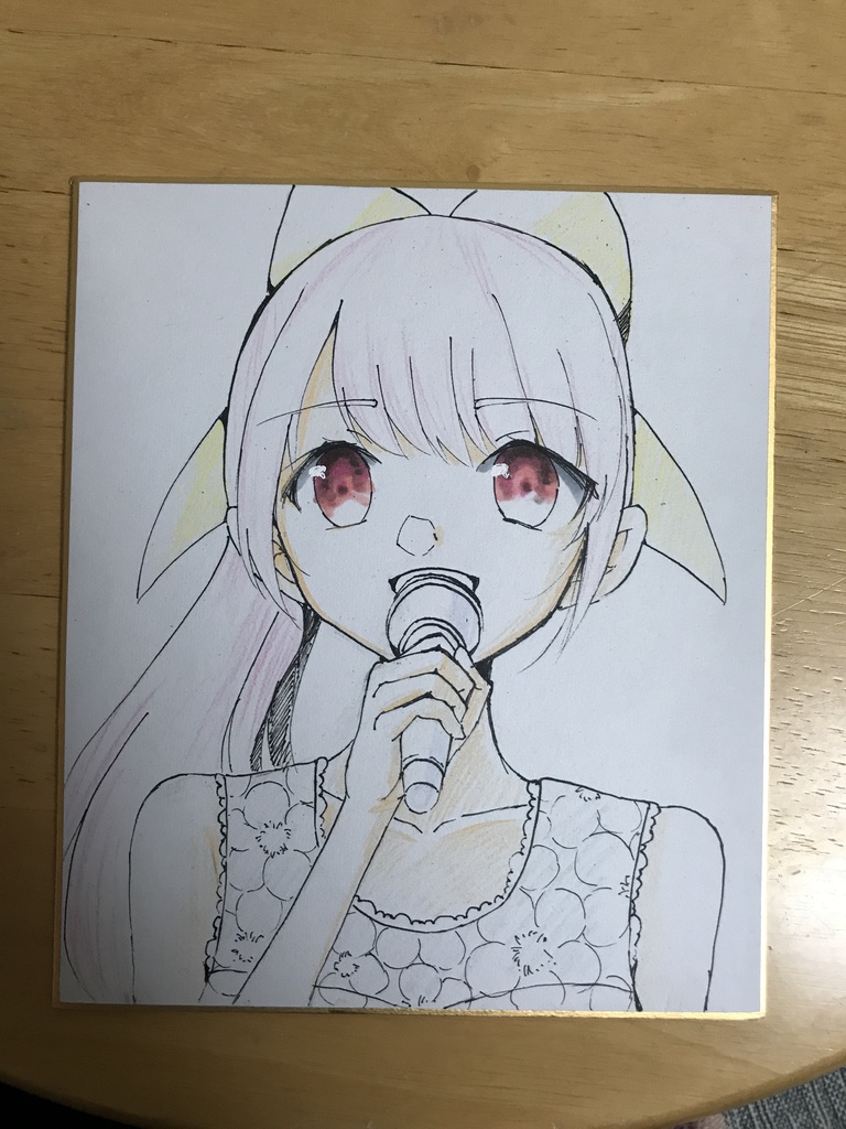 イラスト色紙(中)