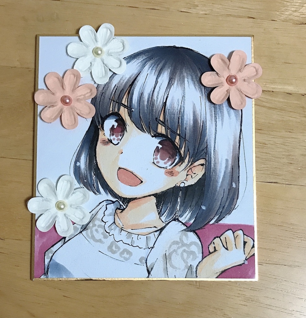 イラスト色紙(小サイズ)