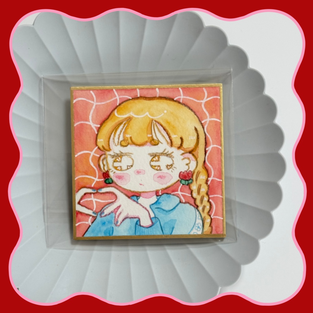 カラフル豆原画色紙