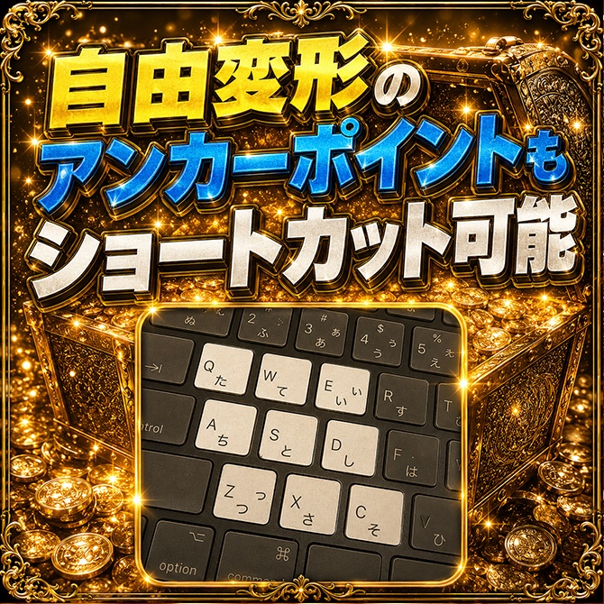 Photoshop 自由変形をショートカット化!サイズ変更を爆速化!
