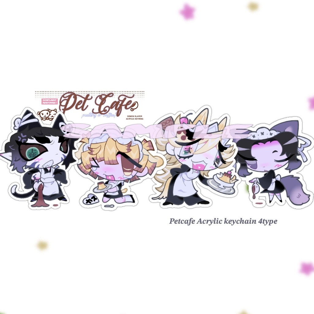 ☕️Petcafe Acrylic keychain🍮