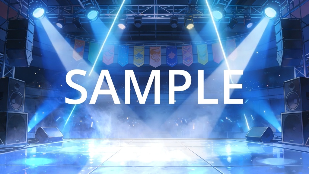 【Vtuber配信向け】地下アイドルライブステージ ポップ・カラフル照明演出収録【アニメ背景・動画ループ・OBS対応】
