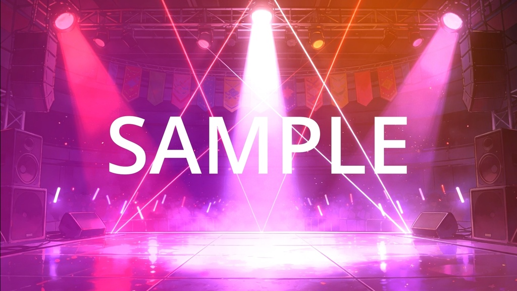 【Vtuber配信向け】地下アイドルライブステージ ポップ・カラフル照明演出収録【アニメ背景・動画ループ・OBS対応】