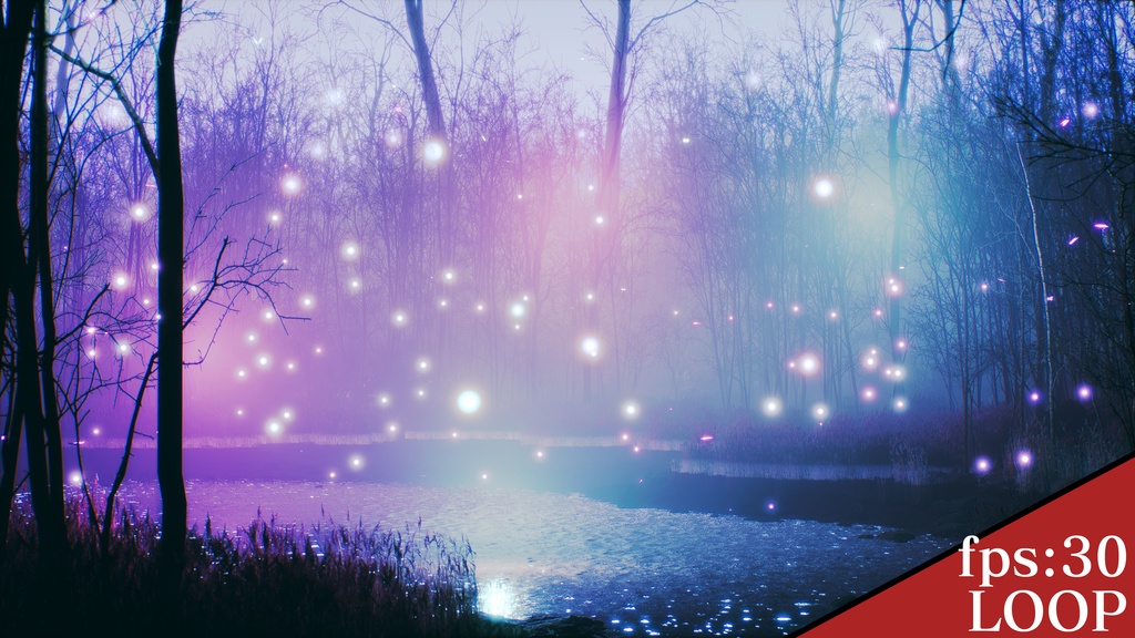 幻想的な森の湖｜Fantasy Forest Lake ( VJ Loop )