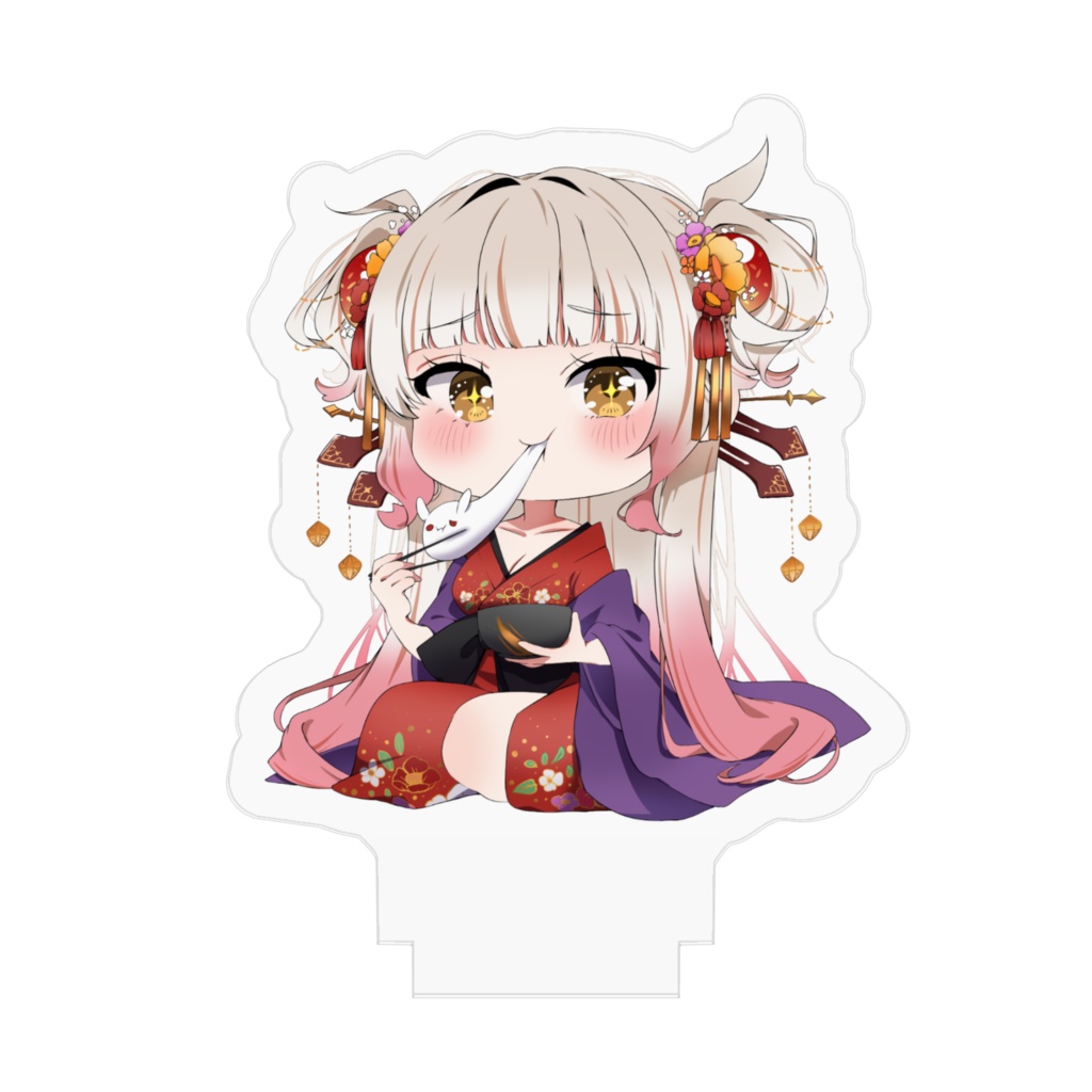 🎃鬼灯らら 餅兎 正月 着物 アクリルフィギュアスタンド / acfi-01-012