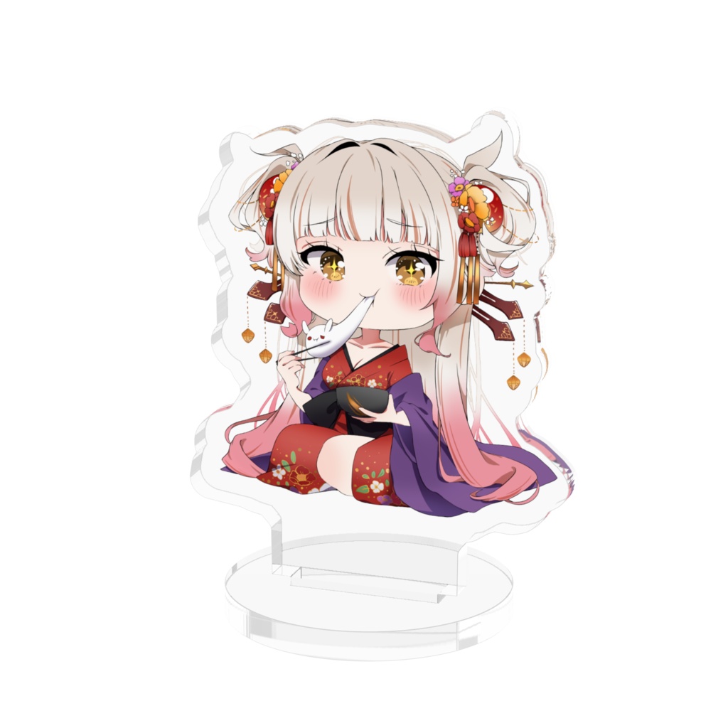 🎃鬼灯らら 餅兎 正月 着物 アクリルフィギュアスタンド / acfi-01-012