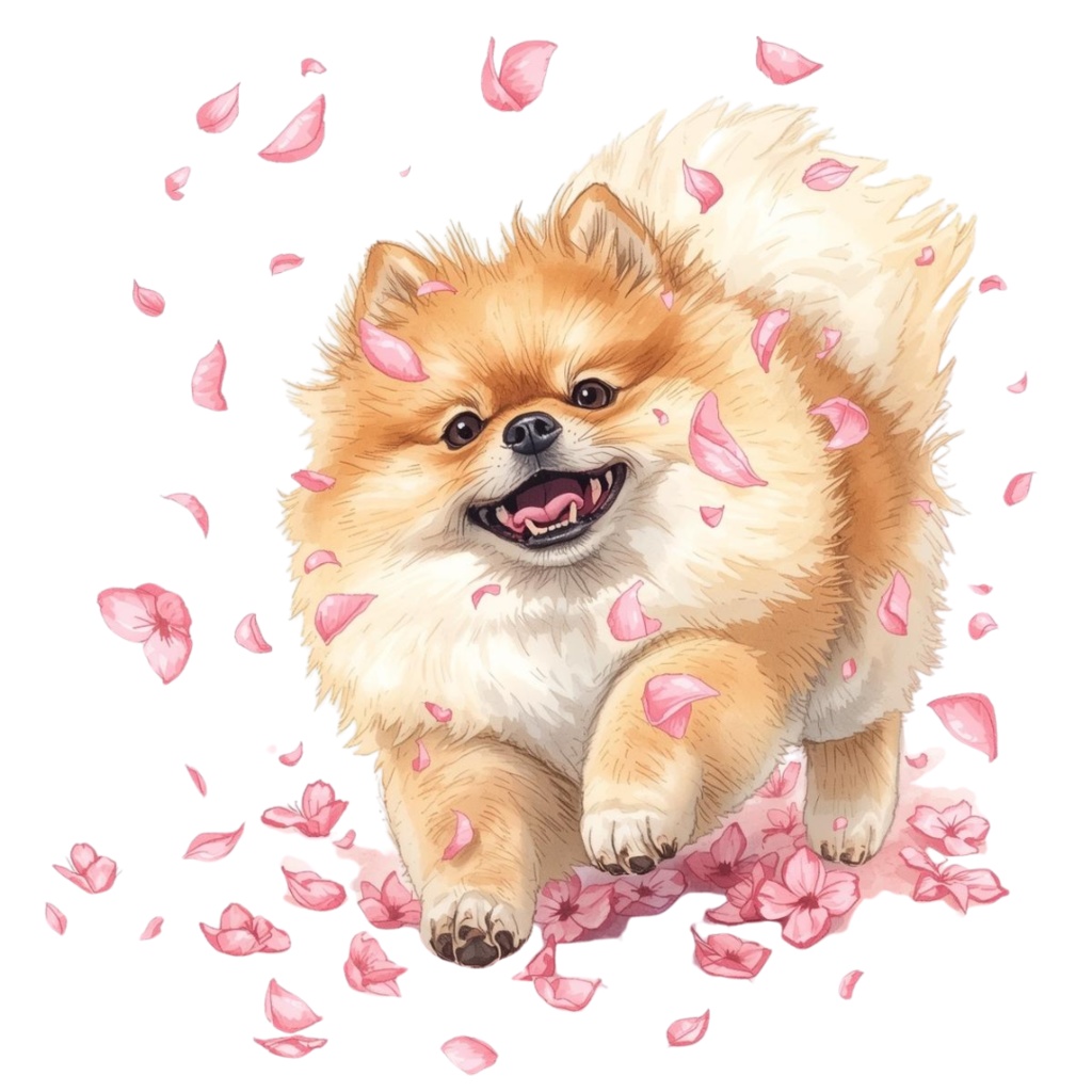 【Dogシリーズ】色鉛筆画風-犬と花の癒しクリップアート20点セット│PNG背景透過